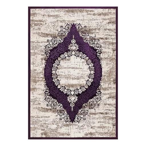 فرش ماشینی چاپی | فرشینه هازان ترک طرح وینتیج بنفش کد h232 (پس کرایه) فرش ماشینی چاپی | فرشینه هازان ترک طرح وینتیج بنفش کد h232 (پس کرایه) - Image 3