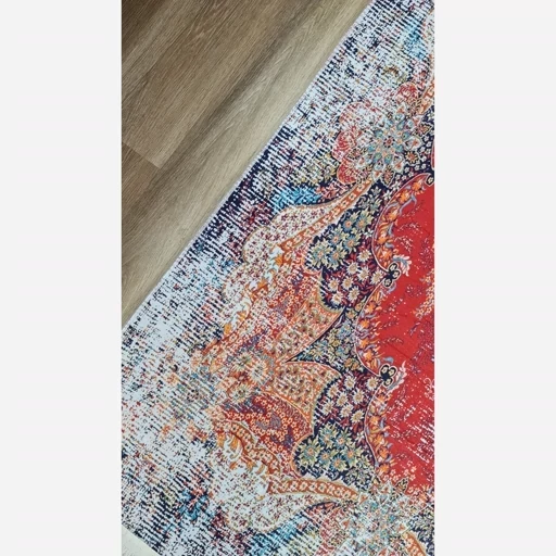 فرشینه مخمل شنل طرح سنتی وینتیج h236 (پس کرایه) فرشینه مخمل شنل طرح سنتی وینتیج h236 (پس کرایه) - Image 5