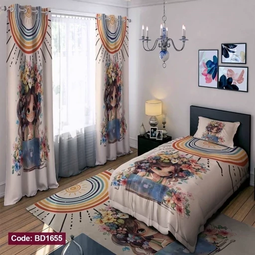 ست فانتزی روتختی چاپی دخترانه کد bd1655 (پس کرایه) ست فانتزی روتختی چاپی دخترانه کد bd1655 (پس کرایه)