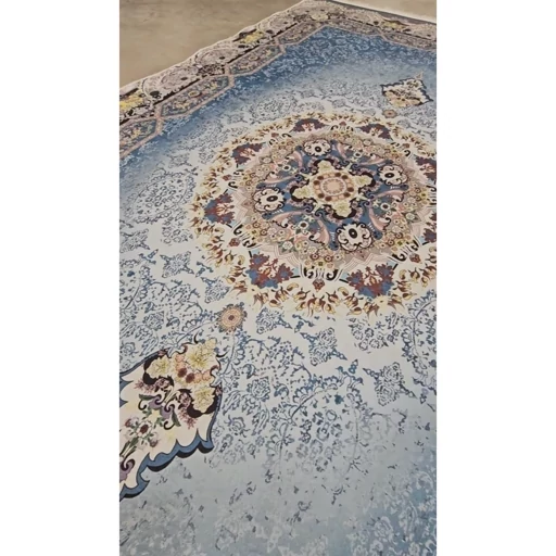 فرشینه هازان ترک طرح آبی سنتی h310 (پس کرایه) فرشینه هازان ترک طرح آبی سنتی h310 (پس کرایه) - Image 4