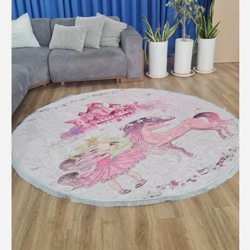 فرش کودک دخترانه طرح اسب تک شاخ و پرنسس هازان ترک کدC163 (پس کرایه) فرش کودک دخترانه طرح اسب تک شاخ و پرنسس هازان ترک کدC163 (پس کرایه) - Image 3
