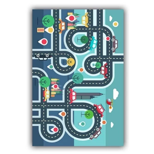 فرشینه کودک هازان ترک طرح جاده کد C132 (پس کرایه) فرشینه کودک هازان ترک طرح جاده کد C132 (پس کرایه) - Image 2