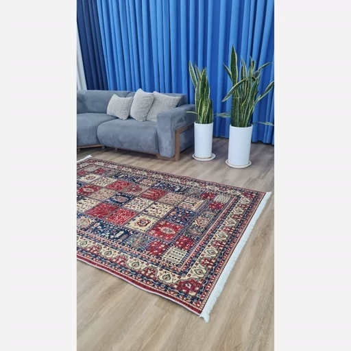 فرش ماشینی چاپی | فرشینه هازان ترک طرح چهارخونه سنتی 024 (پس کرایه) فرش ماشینی چاپی | فرشینه هازان ترک طرح چهارخونه سنتی 024 (پس کرایه) - Image 6