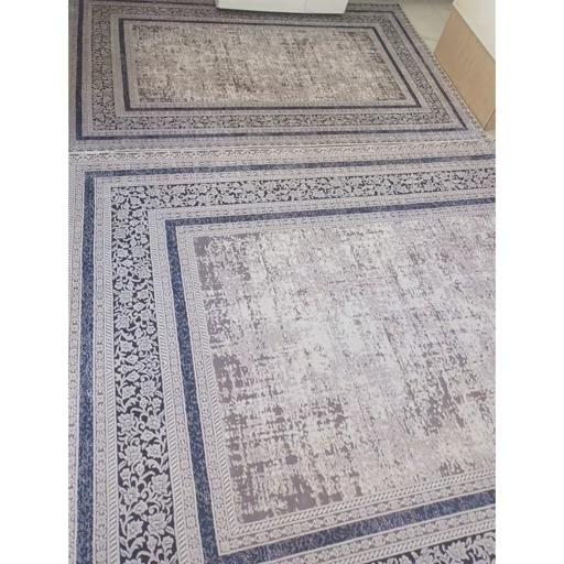 فرش ماشینی چاپی | فرشینه هازان ترک طوسی سرمه ای h324(پس کرایه) فرش ماشینی چاپی | فرشینه هازان ترک طوسی سرمه ای h324(پس کرایه) - Image 2