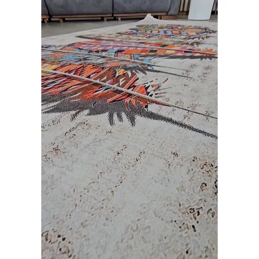 فرش کناره و فرش راهرو جنس مخمل تُرک طرح پَر کد h261 (پس کرایه) فرش کناره و فرش راهرو جنس مخمل تُرک طرح پَر کد h261 (پس کرایه) - Image 7