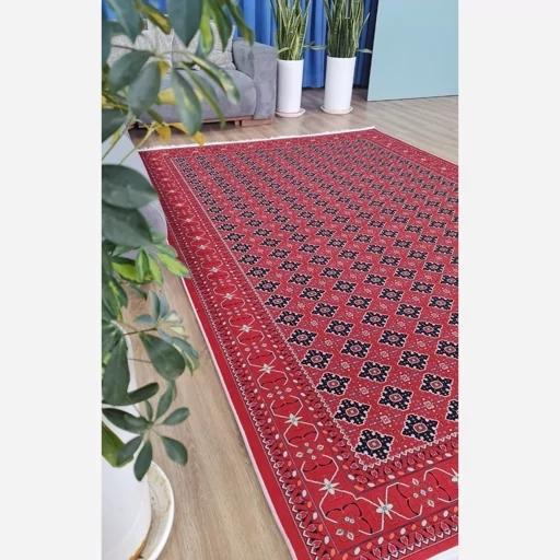 فرش ماشینی چاپی | فرشینه هازان ترک طرح ترکمن لاکی 129 (پس کرایه) فرش ماشینی چاپی | فرشینه هازان ترک طرح ترکمن لاکی 129 (پس کرایه) - Image 8