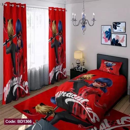 ست فانتزی رو تختی چاپی دخترانه کفشدوزکی کد bd1366 (پس کرایه) ست فانتزی رو تختی چاپی دخترانه کفشدوزکی کد bd1366 (پس کرایه)