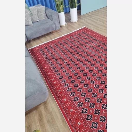 فرش ماشینی چاپی | فرشینه هازان ترک طرح ترکمن لاکی 129 (پس کرایه) فرش ماشینی چاپی | فرشینه هازان ترک طرح ترکمن لاکی 129 (پس کرایه) - Image 3