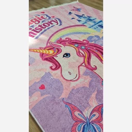 فرش کودک هازان ترک طرح اسب تک شاخ صورتی C147 (پس کرایه) فرش کودک هازان ترک طرح اسب تک شاخ صورتی C147 (پس کرایه) - Image 8