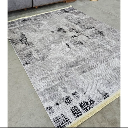 فرشینه هازان ترک طرح وینتیج طوسی M260(پس کرایه) فرشینه هازان ترک طرح وینتیج طوسی M260(پس کرایه) - Image 3