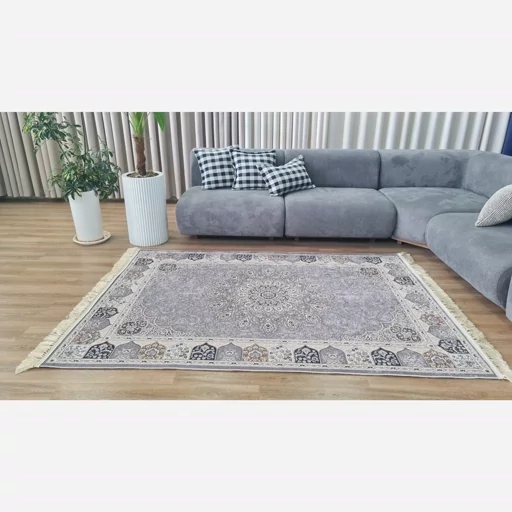 فرش ماشینی چاپی | فرشینه هازان ترک طرح طوسی سنتی h224 (پس کرایه) فرش ماشینی چاپی | فرشینه هازان ترک طرح طوسی سنتی h224 (پس کرایه) - Image 7