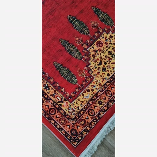فرشینه مخمل قشقایی طرح سنتی لاکی (پس کرایه) فرشینه مخمل قشقایی طرح سنتی لاکی (پس کرایه) - Image 6