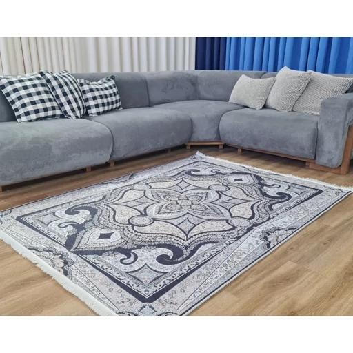 فرش ماشینی چاپی | فرشینه هازان ترک طرح سنتی طوسی کد 160 (پس کرایه) فرش ماشینی چاپی | فرشینه هازان ترک طرح سنتی طوسی کد 160 (پس کرایه) - Image 5