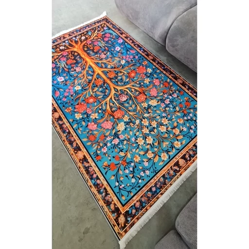 فرش ماشینی چاپی | فرشینه مخمل طرح درخت 040 (پس کرایه) فرش ماشینی چاپی | فرشینه مخمل طرح درخت 040 (پس کرایه) - Image 3