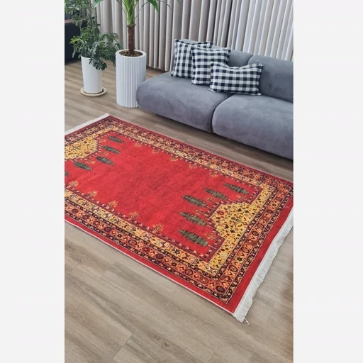 فرشینه مخمل قشقایی طرح سنتی لاکی (پس کرایه) فرشینه مخمل قشقایی طرح سنتی لاکی (پس کرایه) - Image 4