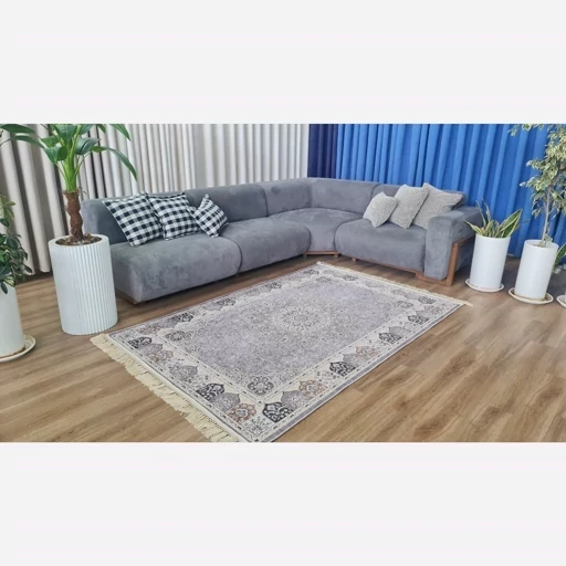 فرش ماشینی چاپی | فرشینه هازان ترک طرح طوسی سنتی h224 (پس کرایه) فرش ماشینی چاپی | فرشینه هازان ترک طرح طوسی سنتی h224 (پس کرایه) - Image 3