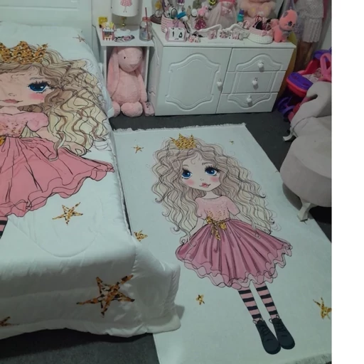 فرش کودک دخترانه مخمل تُرک ضد پرز و ضد حساسیت کد C127 (پس کرایه) فرش کودک دخترانه مخمل تُرک ضد پرز و ضد حساسیت کد C127 (پس کرایه) - Image 12