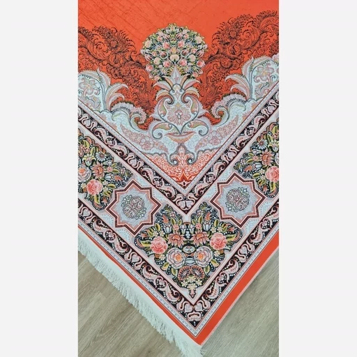 فرش ماشینی چاپی | فرشینه مخمل طرح سنتی قرمز 099 (پس کرایه) فرش ماشینی چاپی | فرشینه مخمل طرح سنتی قرمز 099 (پس کرایه) - Image 5