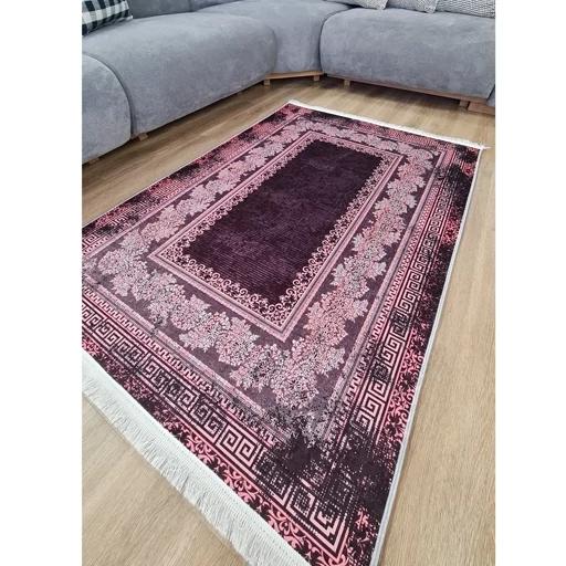 فرش ماشینی چاپی | فرشینه هازان ترک طرح بنفش وینتیج مدرن کد h478(پس کرایه) فرش ماشینی چاپی | فرشینه هازان ترک طرح بنفش وینتیج مدرن کد h478(پس کرایه)
