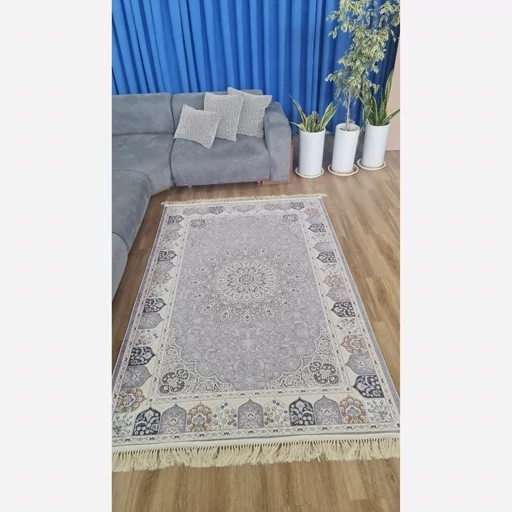 فرش ماشینی چاپی | فرشینه هازان ترک طرح طوسی سنتی h224 (پس کرایه) فرش ماشینی چاپی | فرشینه هازان ترک طرح طوسی سنتی h224 (پس کرایه) - Image 8