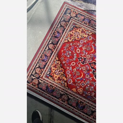 فرش ماشینی چاپی | فرشینه مخمل طرح سنتی لاکی کدh161 (پس کرایه) فرش ماشینی چاپی | فرشینه مخمل طرح سنتی لاکی کدh161 (پس کرایه) - Image 4