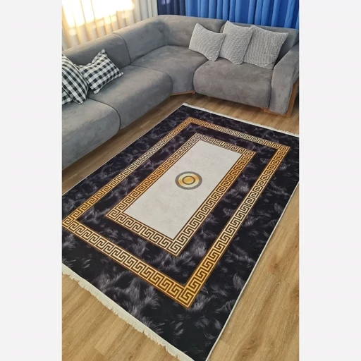 فرش ماشینی چاپی | فرشینه هازان ترک طرح مدرن ورساچه کد h254 (پس کرایه) فرش ماشینی چاپی | فرشینه هازان ترک طرح مدرن ورساچه کد h254 (پس کرایه) - Image 5