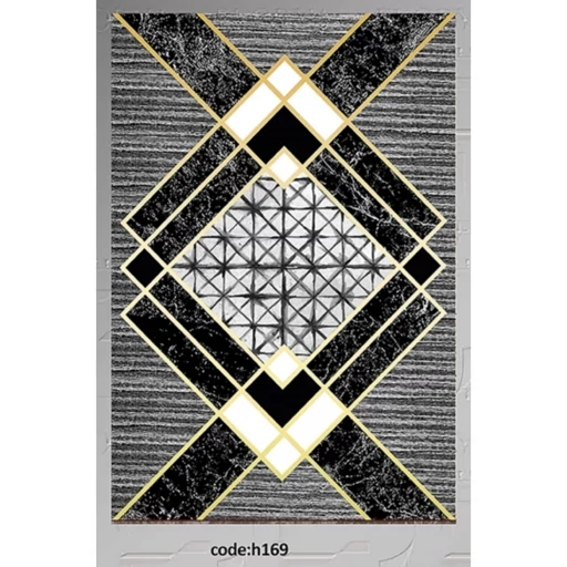 فرشینه مخمل طوسی مشکی مدرن کد h169 (پس کرایه) فرشینه مخمل طوسی مشکی مدرن کد h169 (پس کرایه) - Image 2