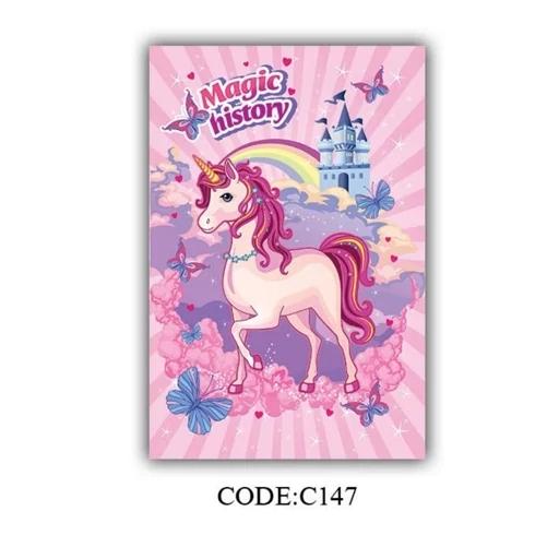 فرش کودک هازان ترک طرح اسب تک شاخ صورتی C147 (پس کرایه) فرش کودک هازان ترک طرح اسب تک شاخ صورتی C147 (پس کرایه) - Image 2