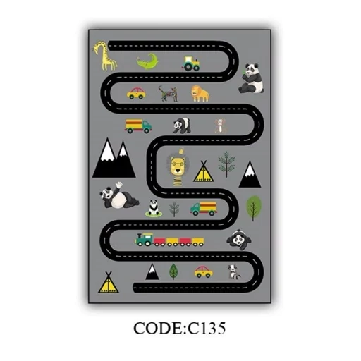 فرشینه هازان ترک کودک طرح جاده کد C135 (پس کرایه) فرشینه هازان ترک کودک طرح جاده کد C135 (پس کرایه) - Image 3