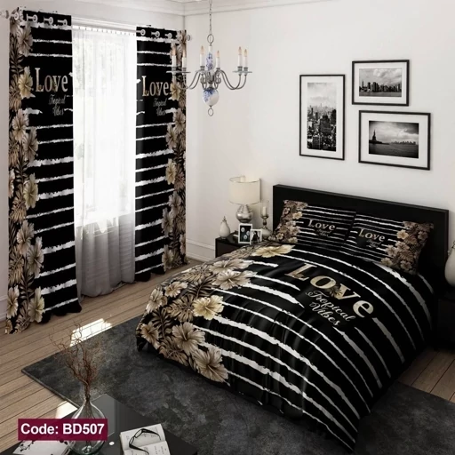 ست فانتزی روتختی 6 تیکه شامل لحاف ملافه کشدار 2 عدد روبالشی کد BD507 (پس کرایه) ست فانتزی روتختی 6 تیکه شامل لحاف ملافه کشدار 2 عدد روبالشی کد BD507 (پس کرایه)