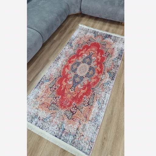 فرشینه مخمل شنل طرح سنتی وینتیج h236 (پس کرایه) فرشینه مخمل شنل طرح سنتی وینتیج h236 (پس کرایه) - Image 9