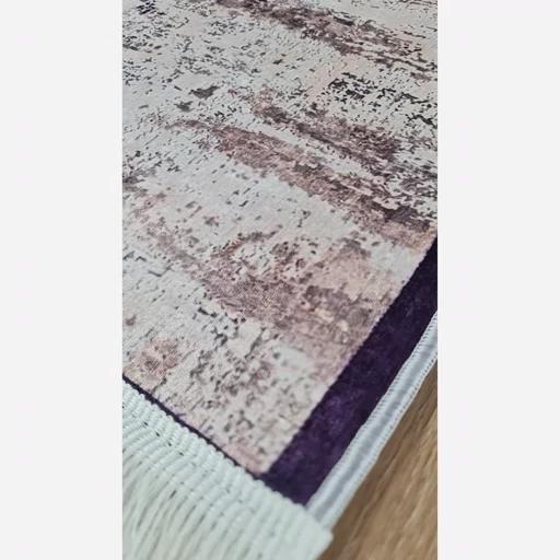 فرش ماشینی چاپی | فرشینه هازان ترک طرح وینتیج بنفش کد h232 (پس کرایه) فرش ماشینی چاپی | فرشینه هازان ترک طرح وینتیج بنفش کد h232 (پس کرایه) - Image 7
