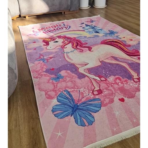 فرش کودک هازان ترک طرح اسب تک شاخ صورتی C147 (پس کرایه) فرش کودک هازان ترک طرح اسب تک شاخ صورتی C147 (پس کرایه) - Image 6