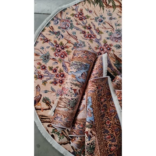 فرش ماشینی چاپی | فرشینه هازان ترک طرح سنتی گل و بلبل 028 (پس کرایه) فرش ماشینی چاپی | فرشینه هازان ترک طرح سنتی گل و بلبل 028 (پس کرایه) - Image 2