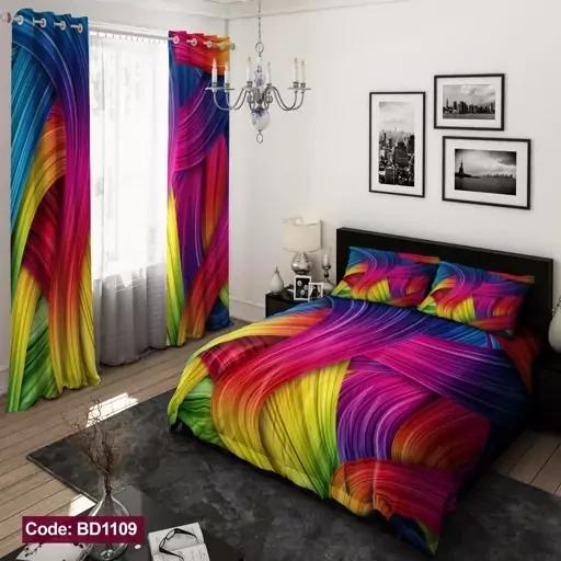 ست فانتزی روتختی رنگی 6 تیکه شامل لحاف ملافه کشدار 4 عدد روبالشی کد BD1109 (پس کرایه) ست فانتزی روتختی رنگی 6 تیکه شامل لحاف ملافه کشدار 4 عدد روبالشی کد BD1109 (پس کرایه)