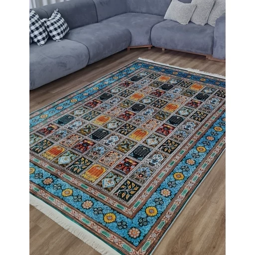 فرشینه هازان ترک طرح سنتی خشتی (پس کرایه) فرشینه هازان ترک طرح سنتی خشتی (پس کرایه)