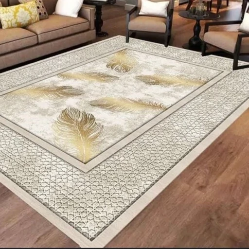 فرشینه مخمل تُرک طرح پر طلایی کد M299 (پس کرایه) فرشینه مخمل تُرک طرح پر طلایی کد M299 (پس کرایه) - Image 6