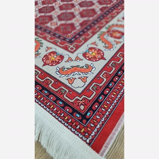 فرش ماشینی چاپی | فرشینه هازان ترک طرح ترکمن لاکی 122 (پس کرایه) فرش ماشینی چاپی | فرشینه هازان ترک طرح ترکمن لاکی 122 (پس کرایه) - Image 6