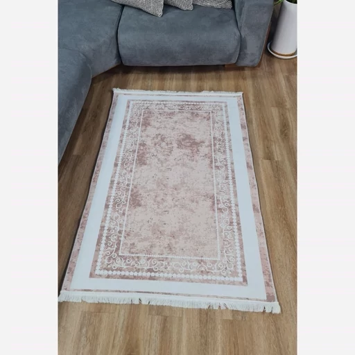 فرش ماشینی چاپی | فرشینه مخمل کرم سفید استوپ دار (پس کرایه) فرش ماشینی چاپی | فرشینه مخمل کرم سفید استوپ دار (پس کرایه) - Image 4