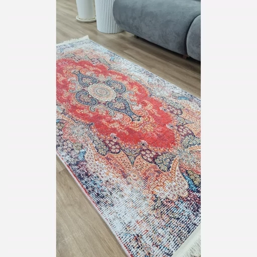 فرشینه مخمل شنل طرح سنتی وینتیج h236 (پس کرایه) فرشینه مخمل شنل طرح سنتی وینتیج h236 (پس کرایه) - Image 2