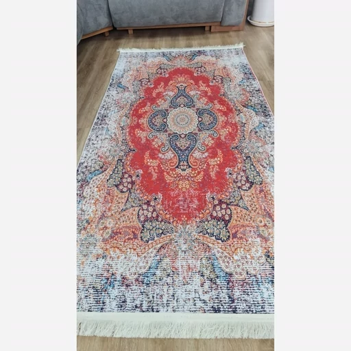 فرشینه مخمل شنل طرح سنتی وینتیج h236 (پس کرایه) فرشینه مخمل شنل طرح سنتی وینتیج h236 (پس کرایه) - Image 8