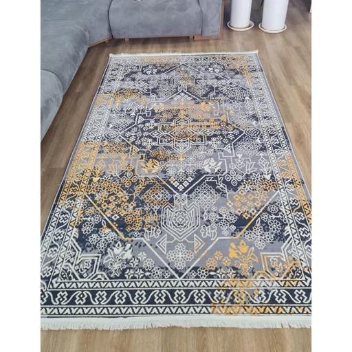 فرش ماشینی چاپی | فرشینه هازان ترک طرح طوسی وینتیج (پس کرایه) فرش ماشینی چاپی | فرشینه هازان ترک طرح طوسی وینتیج (پس کرایه) - Image 2