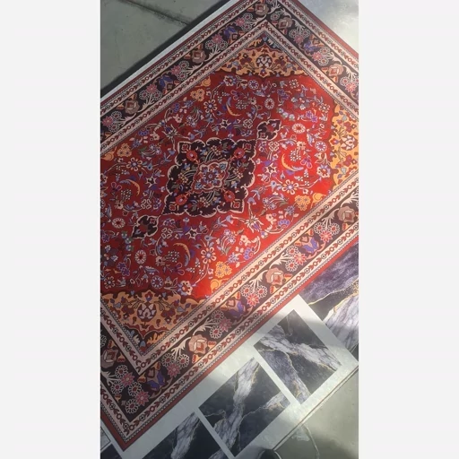 فرش ماشینی چاپی | فرشینه مخمل طرح سنتی لاکی کدh161 (پس کرایه) فرش ماشینی چاپی | فرشینه مخمل طرح سنتی لاکی کدh161 (پس کرایه) - Image 5