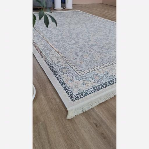 فرش ماشینی چاپی | فرشینه مخمل طرح افشان طوسی (پس کرایه) فرش ماشینی چاپی | فرشینه مخمل طرح افشان طوسی (پس کرایه) - Image 6