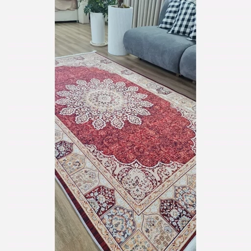 فرش ماشینی چاپی | فرشینه هازان ترک طرح سنتی A174 (پس کرایه) فرش ماشینی چاپی | فرشینه هازان ترک طرح سنتی A174 (پس کرایه) - Image 6