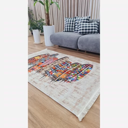 فرش کناره و فرش راهرو جنس مخمل تُرک طرح پَر کد h261 (پس کرایه) فرش کناره و فرش راهرو جنس مخمل تُرک طرح پَر کد h261 (پس کرایه) - Image 12