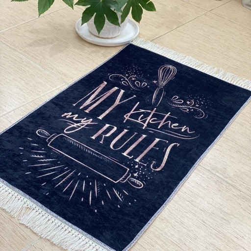 فرش آشپزخانه مدرن مشکی مخمل هازان ترک ابعاد دلخواه کد K147(پس کرایه) فرش آشپزخانه مدرن مشکی مخمل هازان ترک ابعاد دلخواه کد K147(پس کرایه)