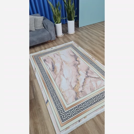 فرش ماشینی چاپی | فرشینه مخمل طرح ماربل (پس کرایه) فرش ماشینی چاپی | فرشینه مخمل طرح ماربل (پس کرایه) - Image 4