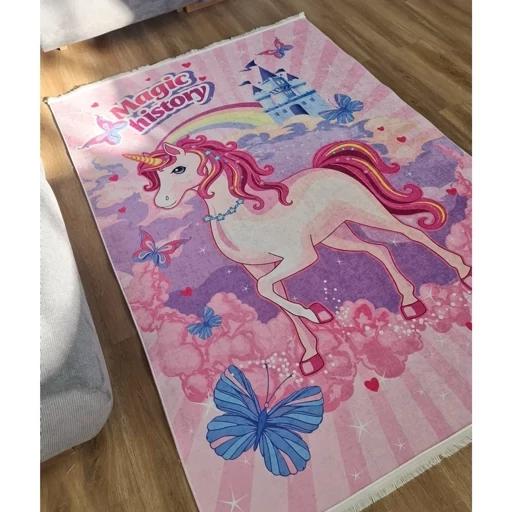 فرش کودک هازان ترک طرح اسب تک شاخ صورتی C147 (پس کرایه) فرش کودک هازان ترک طرح اسب تک شاخ صورتی C147 (پس کرایه)