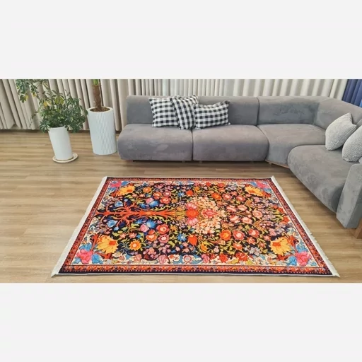 فرشینه هازان ترک طرح ابریشمی 048 (پس کرایه) فرشینه هازان ترک طرح ابریشمی 048 (پس کرایه) - Image 10